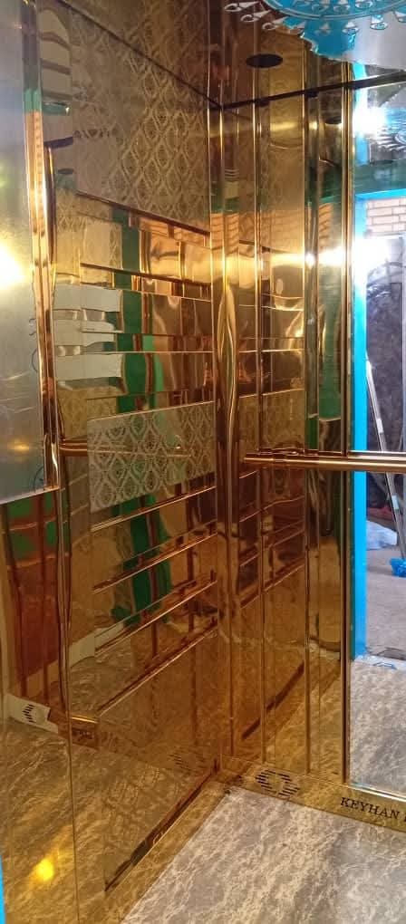 کابین آسانسور مدل استیل 6 نفره